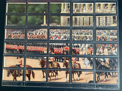 Cigarette cards trooping the - trooping,