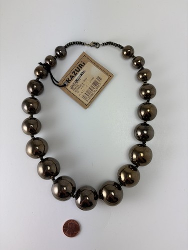 Large black ceramic bead - large,
