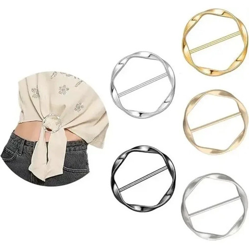 5pcs metal scarf ring - metal, clips