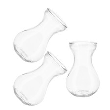  3 PCS Mini Transparent Vase Desktop Flower Holder Glassware for Plants