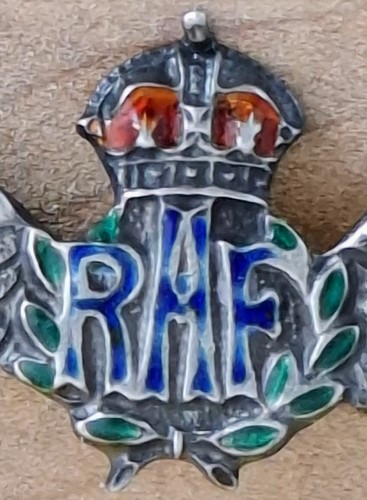 Sterling silver and enamel raf - sterling,