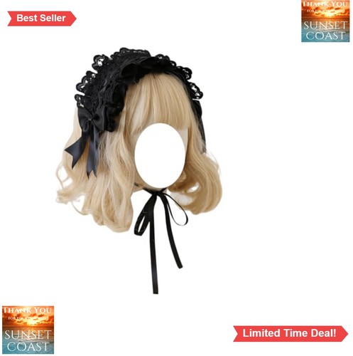Lolita headband black lace - headband,