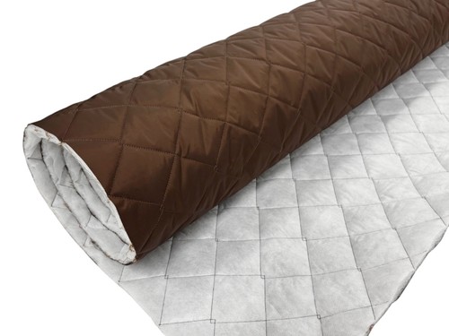 Brown quilted fabric diamond - fabric,