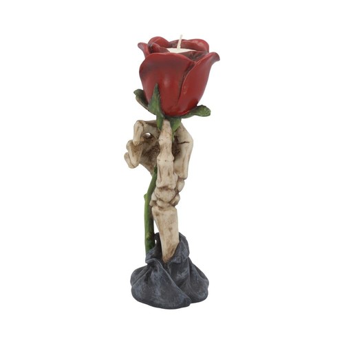 Flame skeleton rose tealight - skeleton,