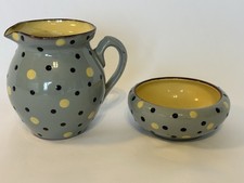 Vintage Duck Egg Blue Spotty