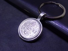 1967 Lucky Sixpence Coin Keyring & Gift Bag - Birthday Birth Year Christmas