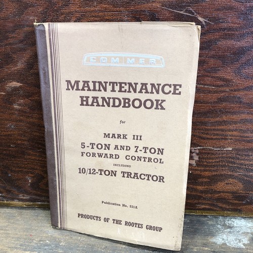 Commer maintenance hand book - maintenance,