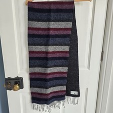 Marks & Spencers M&S Merino Cashmere Stripe Scarf 58" X 11.5". Ideal gift.