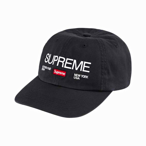 Supreme black embroidered - embroidered, logo