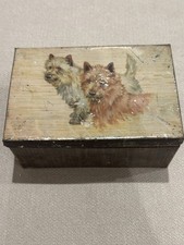 Vintage Tin Box with Terrier