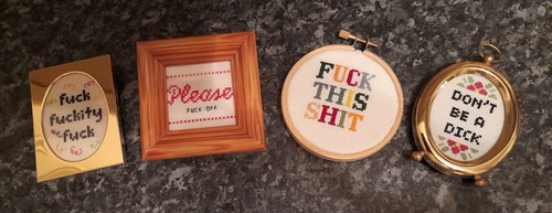 Sweary rude minature cross - sweary/rude,