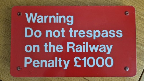 Warning not trespass on - -,