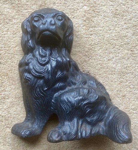 Antique cast iron spaniel door - cast,