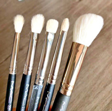 MAC’s Luxurious 5-Piece Makeup Brush Set - Crafted from Soft Goat Hair NEW