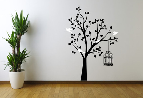 Tree with birds and bird - tree,