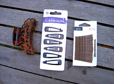 TORTOISESHELL HAIR CLIP GRIP PLUS NEW SLIDES BROWN BLACK