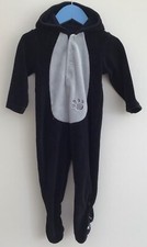 M&S black all in one Suit 6-9 Months Long Sleeve ears boys