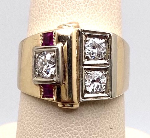 1940 retro diamond and ruby - retro,