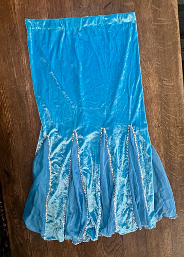 Blue belly dance skirt with - blue,