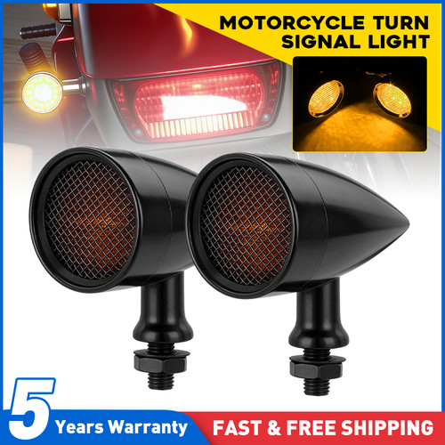 Black motorcycle indicator - 2x,
