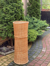 Tall wicker baguette basket