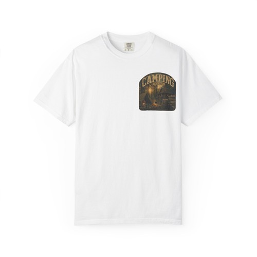 Camping cabin bonfire shirt - camping,