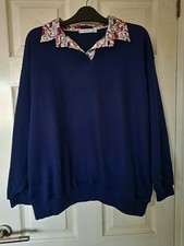 Oxford Shirt Company Liberty Queue for the Zoo Faux Collared Shirt Jumper XL