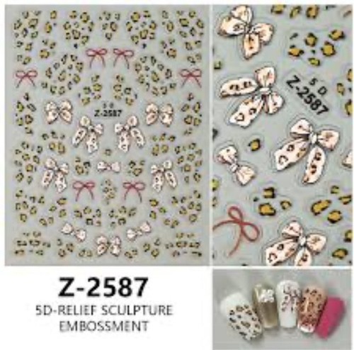 Nail art stickers embossed - 5d,