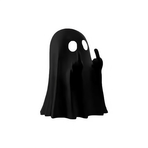 Cute middle finger ghost - cute,
