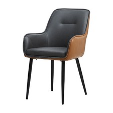 2x Dining Chairs Faux Leather