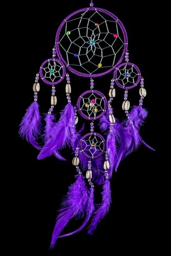 Dreamcatcher purple handmade - dreamcatcher,