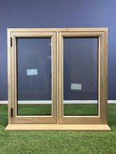 Oak Wood Timber Window Double Glazed Hardwood Windows Slimline 1200mm x 900mm