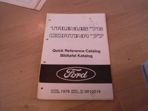 Ford parts catalogue cortina - catalogue,