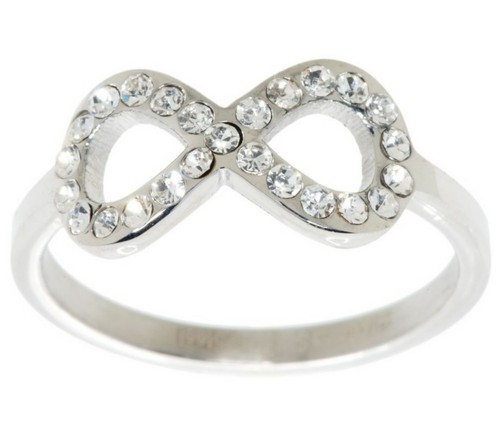 Qvc pave crystal infinity ring - qvc,