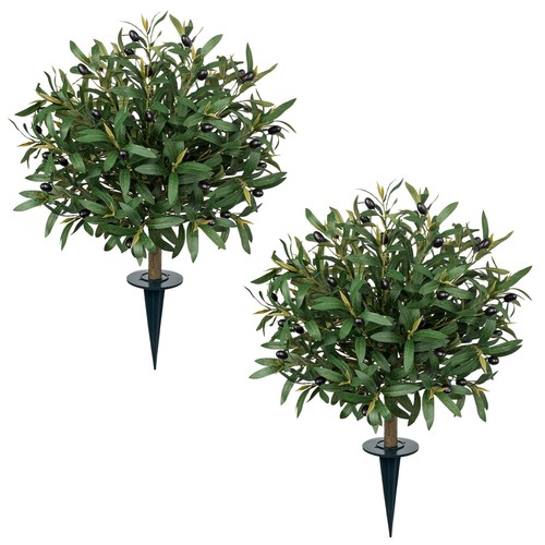 2pack artificial olive topiary - 2pack,