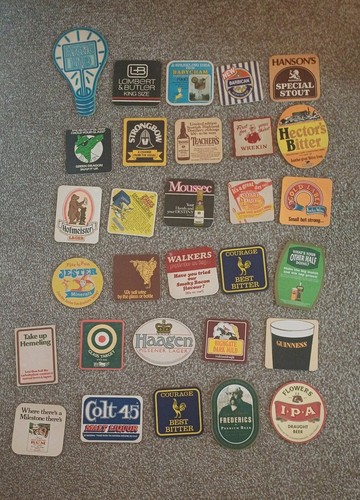 Vintage beer mats - 30,