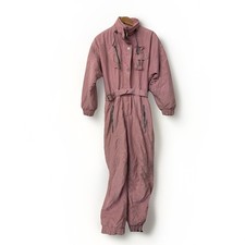 Vintage Ski Suit Snow Suit  By Kitex Size 12 Made In Austria Pink