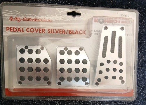 3pc rubber aluminium pedals - aluminium,