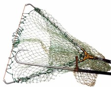 Hardy vintage extending salmon gaff & Sharpes Aquarex folding net