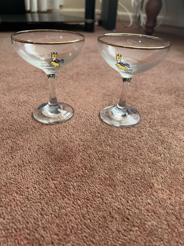 Babycham vintage glasses pair - vintage,