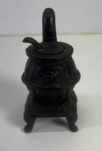 Black pot belly stove cast - black,