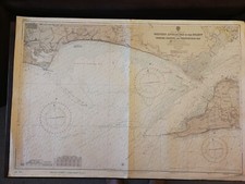 ADMIRALTY SEA CHART-ENGLAND SOUTH COAST-WESTERN APPROACHES TO THE SOLENT-1935/69