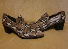 Womens Jones Bootmaker 1857 Snakskin Leather Shoes Size Uk 7 Eur 41  Italy