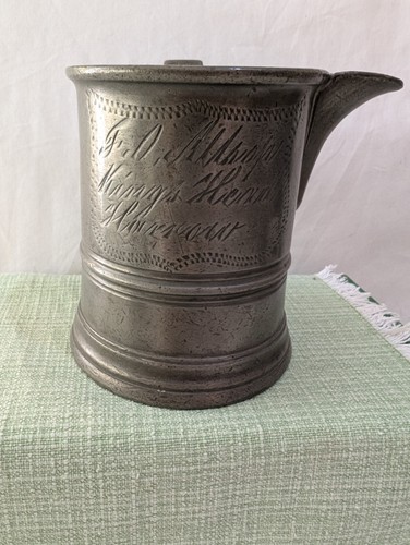 Antique pewter pint pub - pewter,