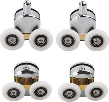 Shower Door Rollers, Set of 4 Twin, 23mm Wheel Diameter Top Bottom Bathroom