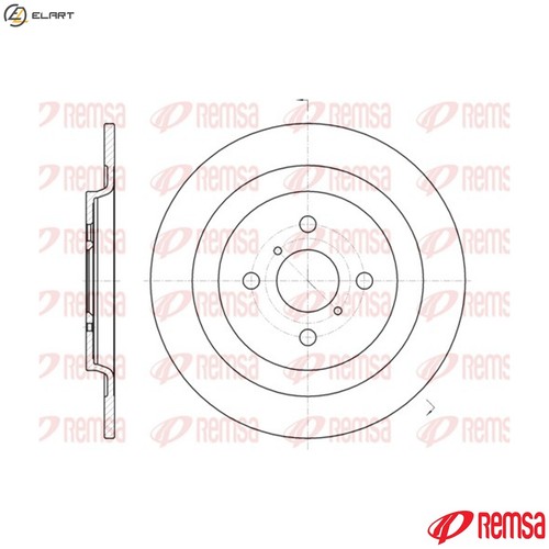 Brake disc 61173 for - 2x,
