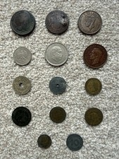 Joblot of 14 Old Foreign Coins