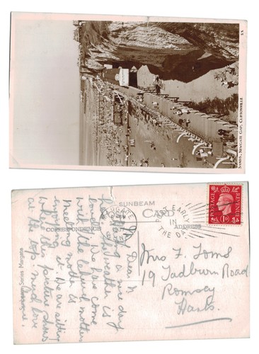 Vintage postcard sands - vintage,