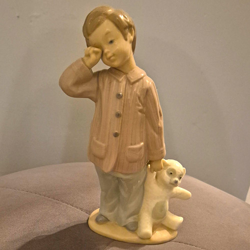 Nao porcelain hand painted boy - porcelain,