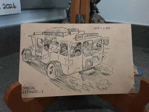 Ww2 period postcard tropical - period,